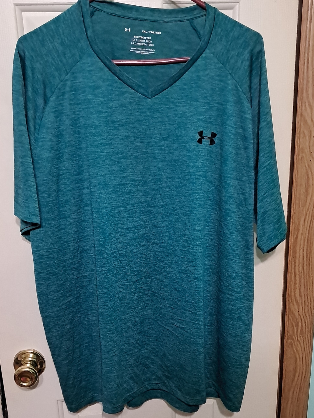 Under Armour Teal Heather V-Neck Short Sleeve Performance Tee
